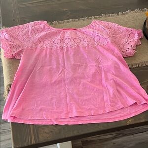 Lilly Pulitzer Pink Eyelet Top